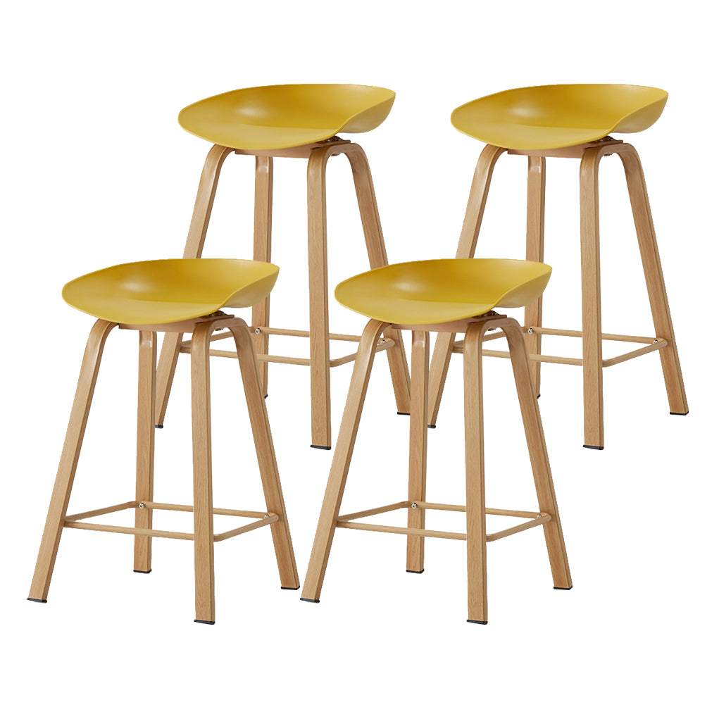 Metal Contemporary Dining Kitchen Room Armless Stool Low Back Bar Stool