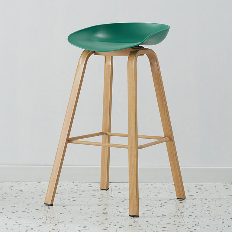 Metal Contemporary Dining Kitchen Room Armless Stool Low Back Bar Stool