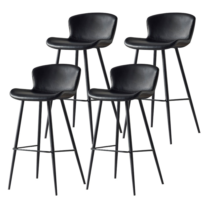 Metal Industrial Kitchen Dining Room Armless Stool Low Back Bar Stool