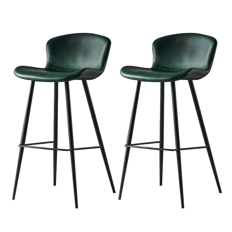 Metal Industrial Kitchen Dining Room Armless Stool Low Back Bar Stool