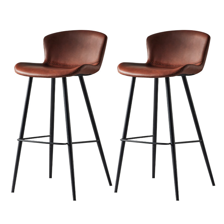 Metal Industrial Kitchen Dining Room Armless Stool Low Back Bar Stool