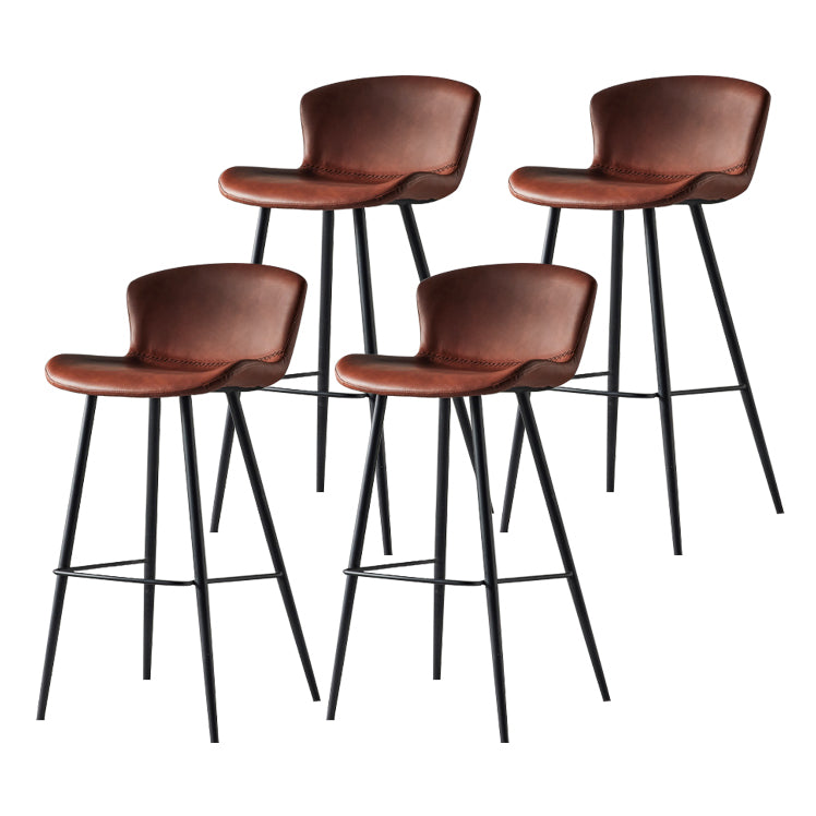Metal Industrial Kitchen Dining Room Armless Stool Low Back Bar Stool