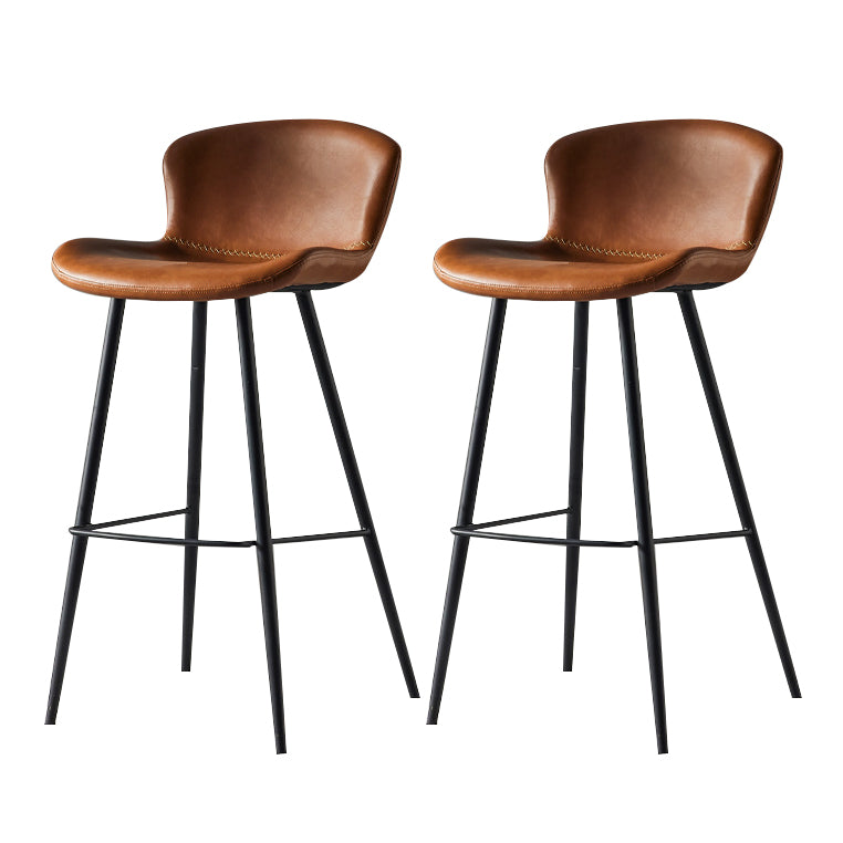 Metal Industrial Kitchen Dining Room Armless Stool Low Back Bar Stool