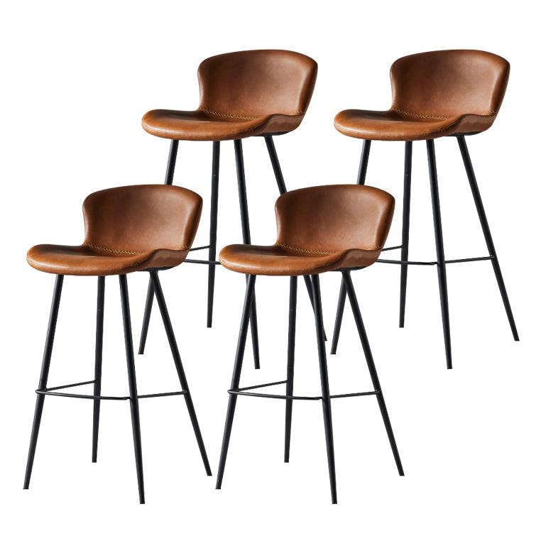 Metal Industrial Kitchen Dining Room Armless Stool Low Back Bar Stool