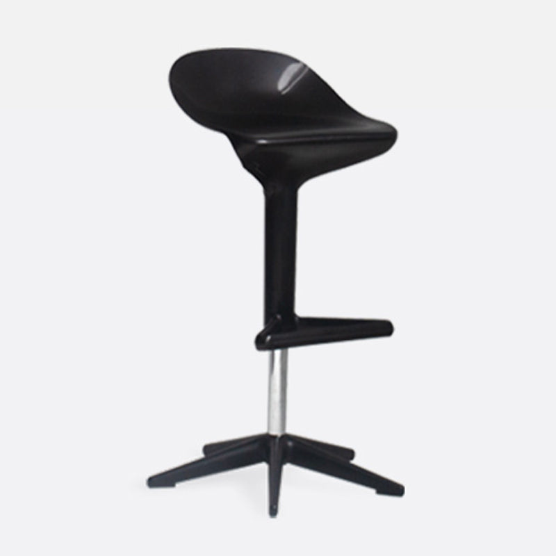 Modern Liftable Bar-stool Low Back Bar Stool with Metal Legs