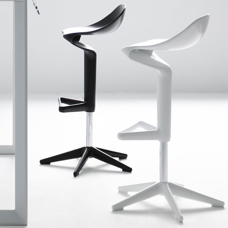 Modern Liftable Bar-stool Low Back Bar Stool with Metal Legs