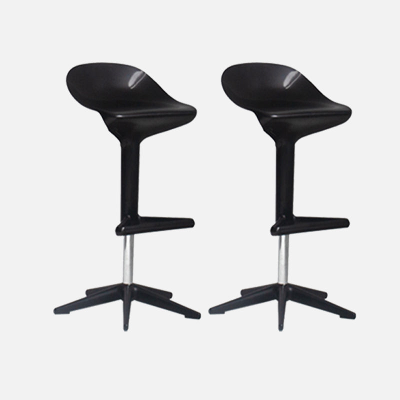 Modern Liftable Bar-stool Low Back Bar Stool with Metal Legs