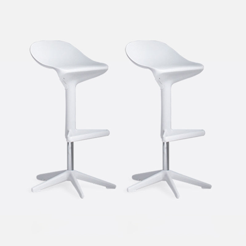Modern Liftable Bar-stool Low Back Bar Stool with Metal Legs