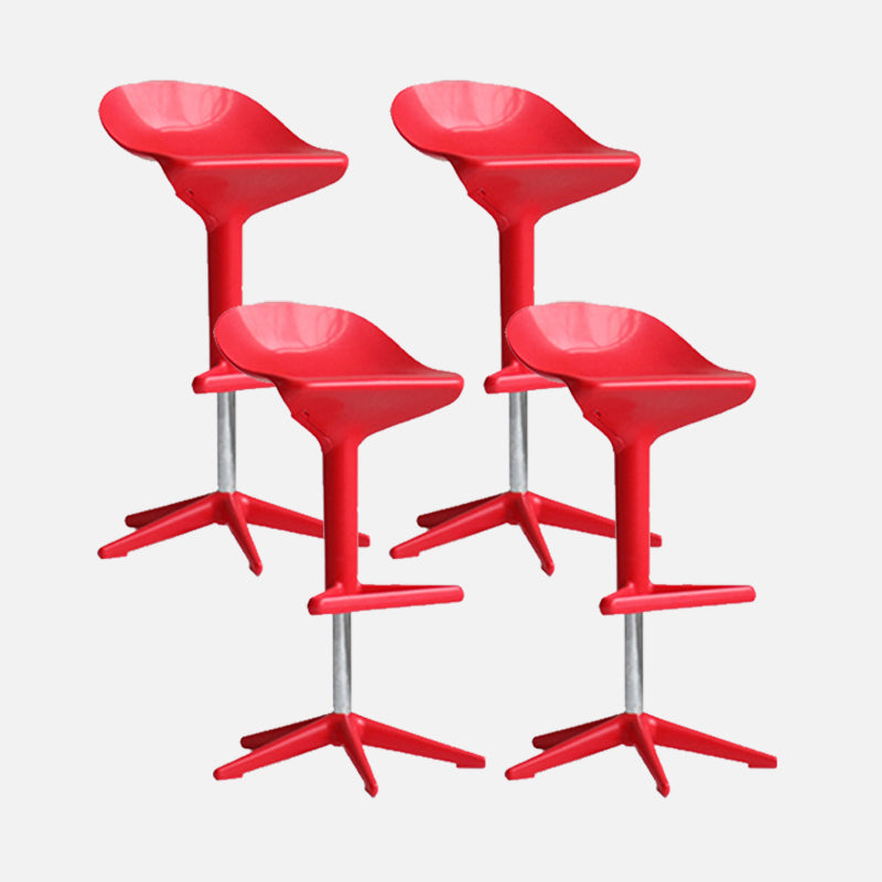 Modern Liftable Bar-stool Low Back Bar Stool with Metal Legs