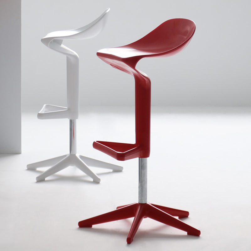 Modern Liftable Bar-stool Low Back Bar Stool with Metal Legs
