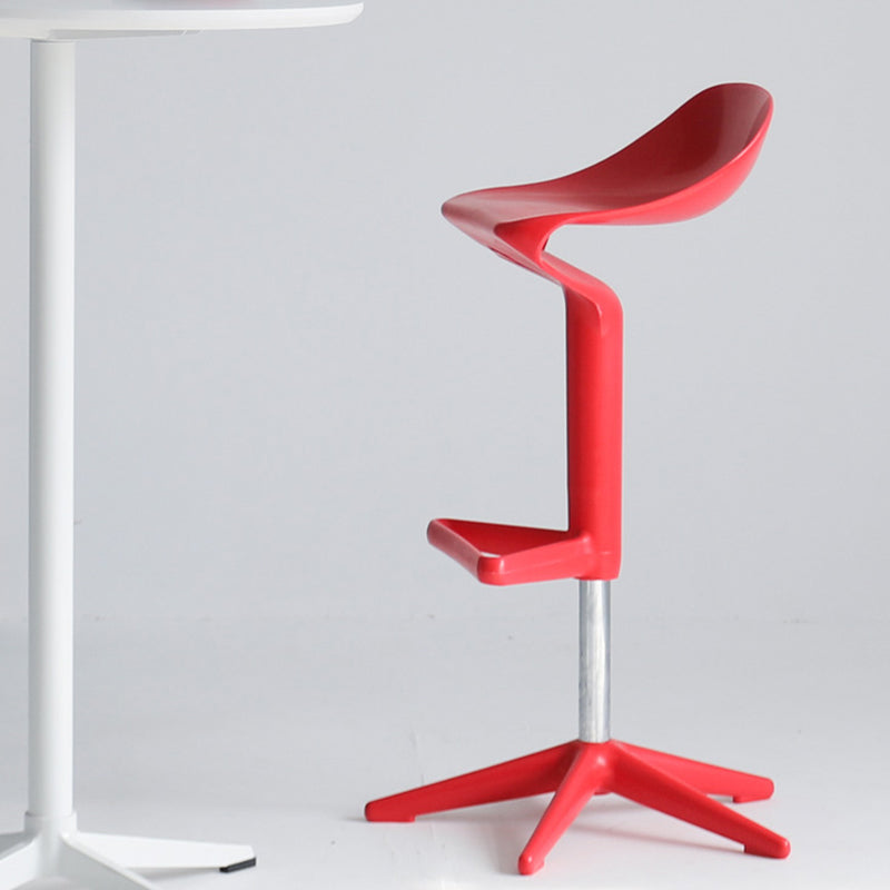 Modern Liftable Bar-stool Low Back Bar Stool with Metal Legs