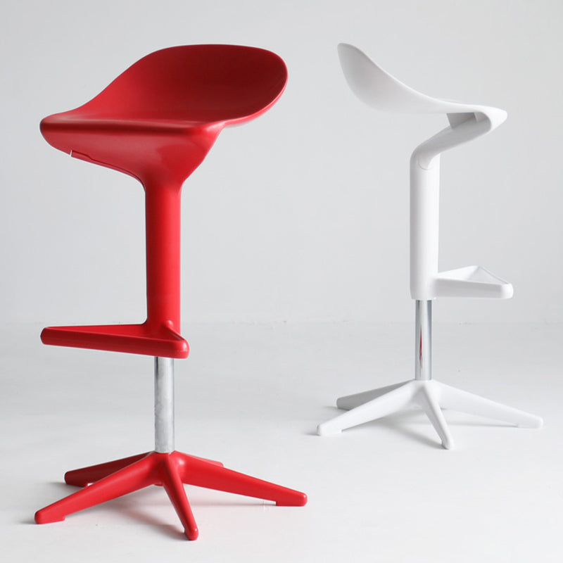 Modern Liftable Bar-stool Low Back Bar Stool with Metal Legs
