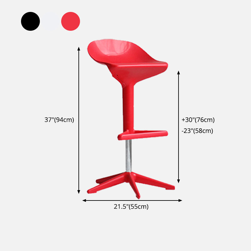 Modern Liftable Bar-stool Low Back Bar Stool with Metal Legs