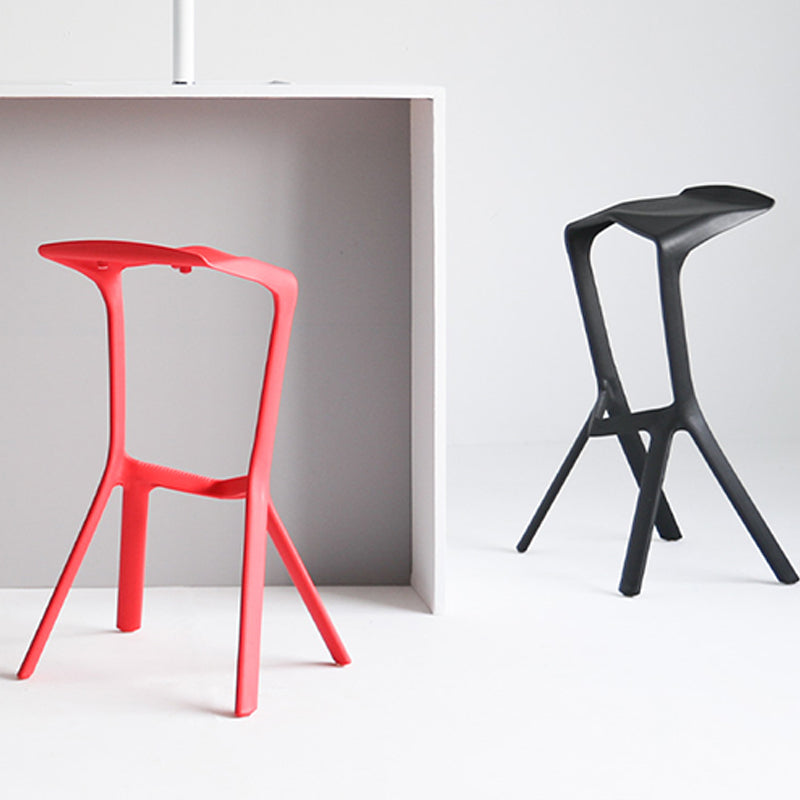 Modern Style Bar-stool Plastic Backless Bar Stool for Kitchen Bar with Plastic Legs