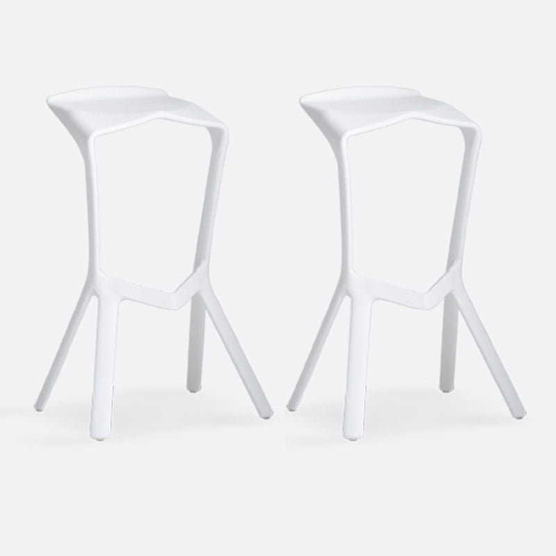 Modern Style Bar-stool Plastic Backless Bar Stool for Kitchen Bar with Plastic Legs