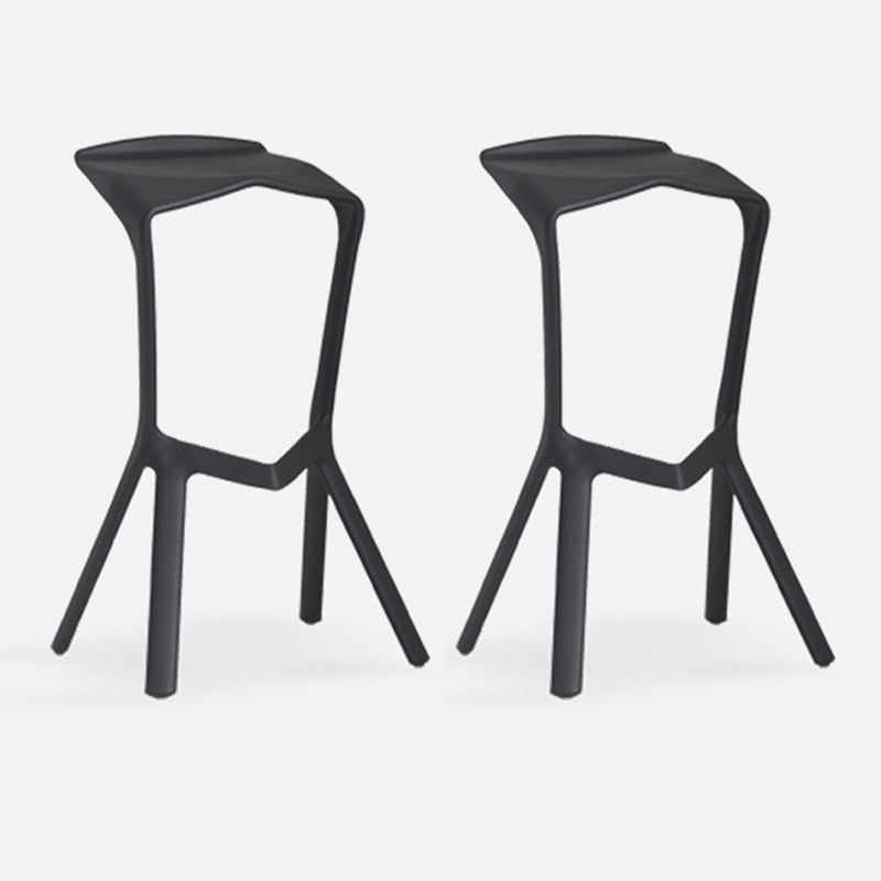 Modern Style Bar-stool Plastic Backless Bar Stool for Kitchen Bar with Plastic Legs