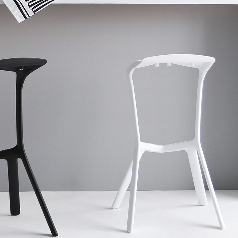 Modern Style Bar-stool Plastic Backless Bar Stool for Kitchen Bar with Plastic Legs