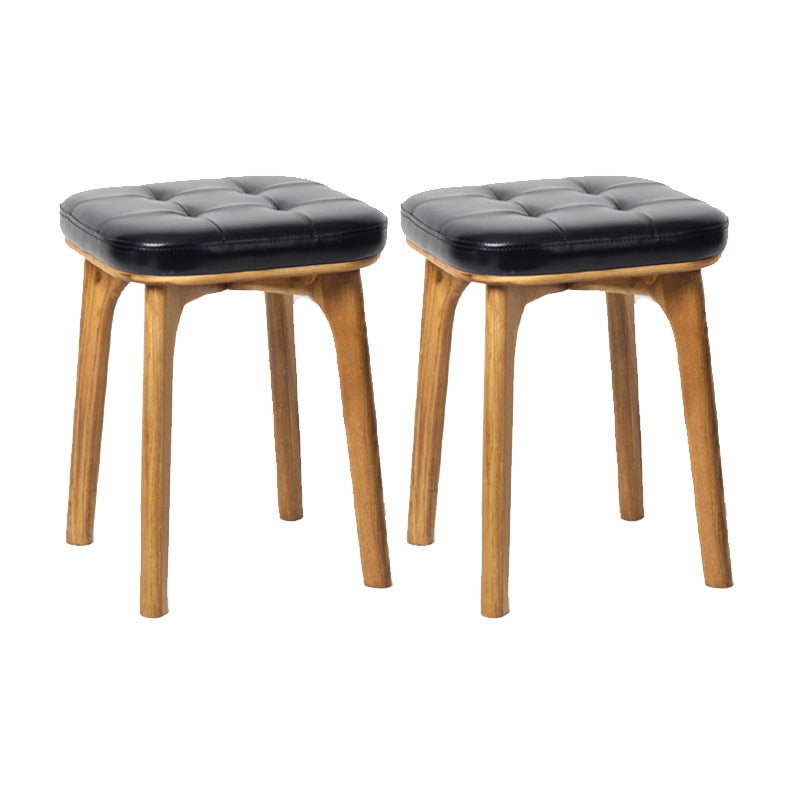 Modern Style Bar-stool PU Leather Counter Bar Stool with Wooden Legs