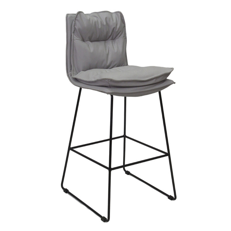 Metal Contemporary Kitchen Dining Room Armless Stool Low Back Bar Stool