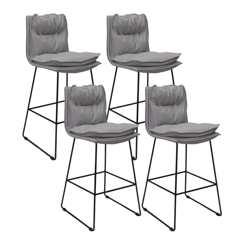 Metal Contemporary Kitchen Dining Room Armless Stool Low Back Bar Stool