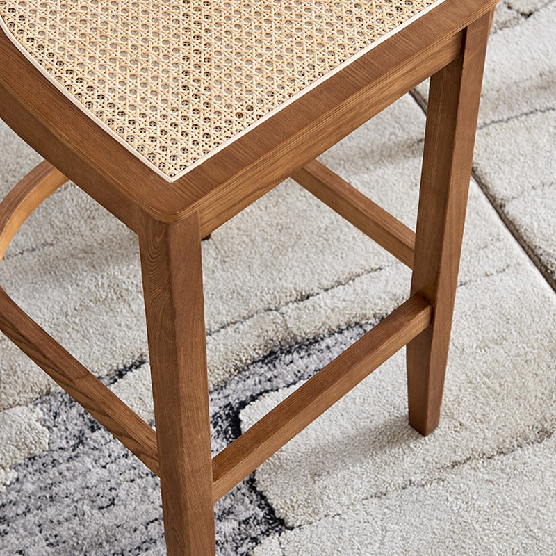 Contemporary Wood Kitchen Dining Room Stool Low Back Bar Armless Stool