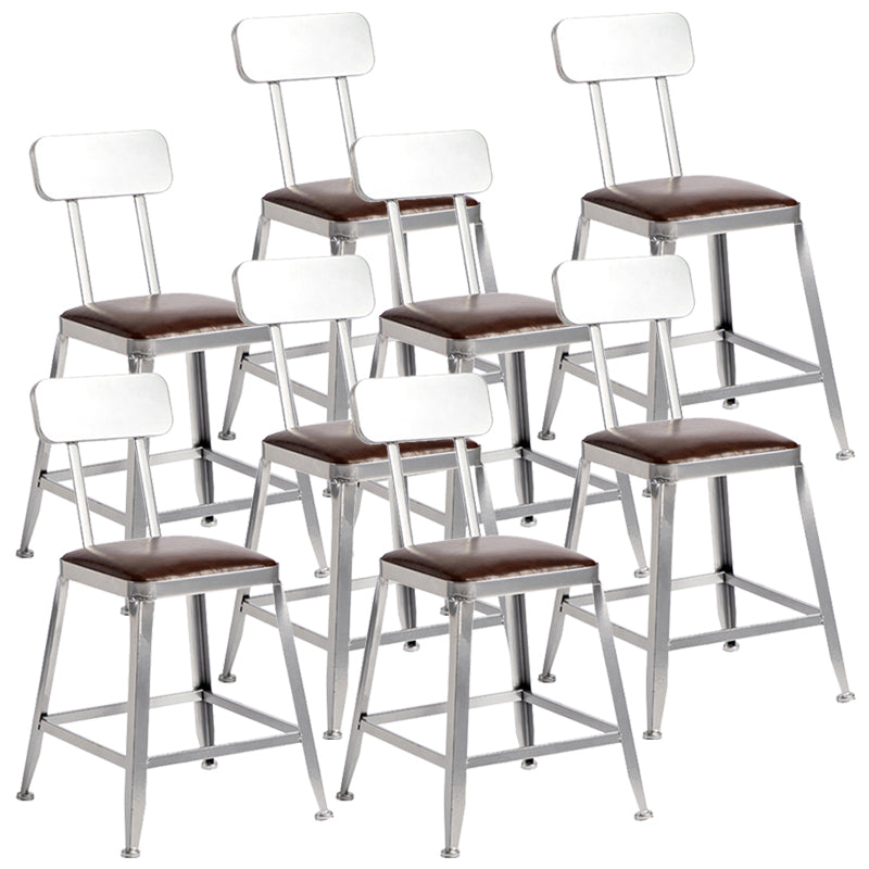 Industrial Leather Bar and Counter Stool Metal Stool with 4 Legs