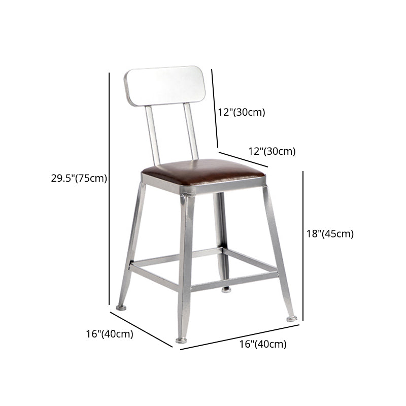 Industrial Leather Bar and Counter Stool Metal Stool with 4 Legs