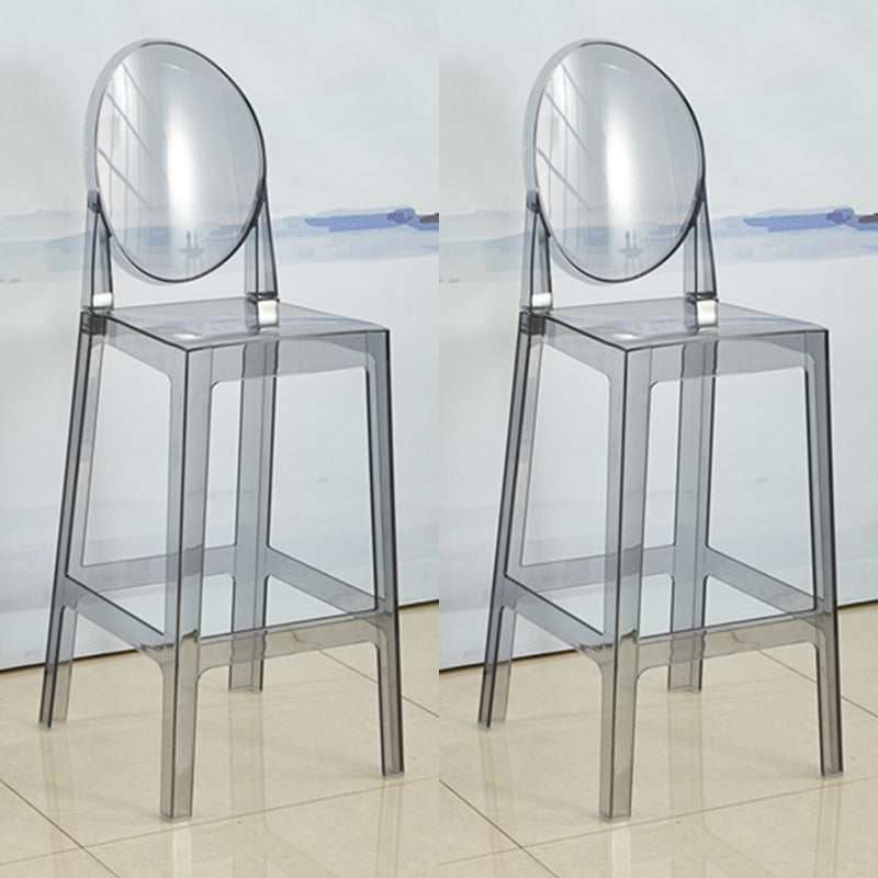Scandinavian Design Plastic Counter Barstools Full Back Stools for Home