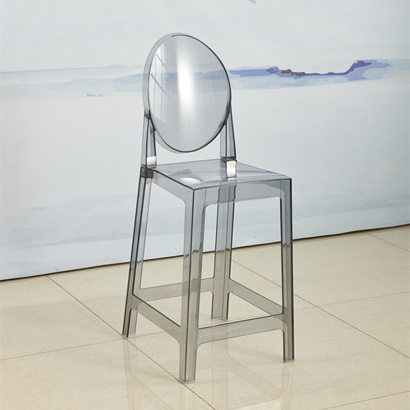 Scandinavian Design Plastic Counter Barstools Full Back Stools for Home