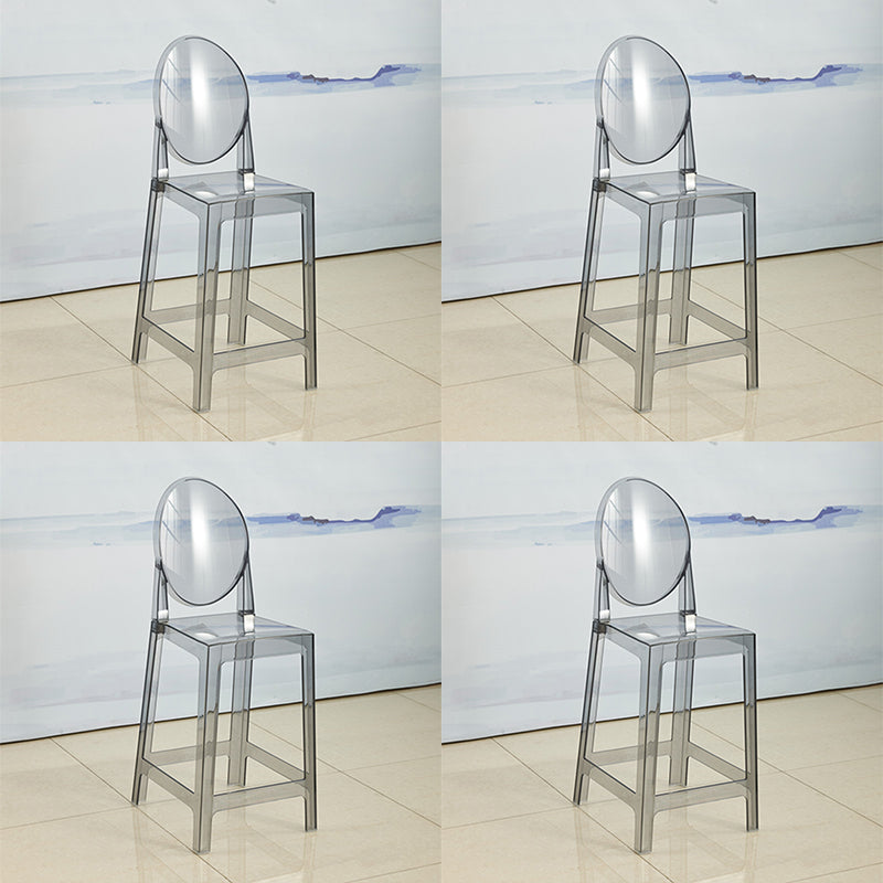 Scandinavian Design Plastic Counter Barstools Full Back Stools for Home