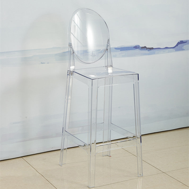 Scandinavian Design Plastic Counter Barstools Full Back Stools for Home