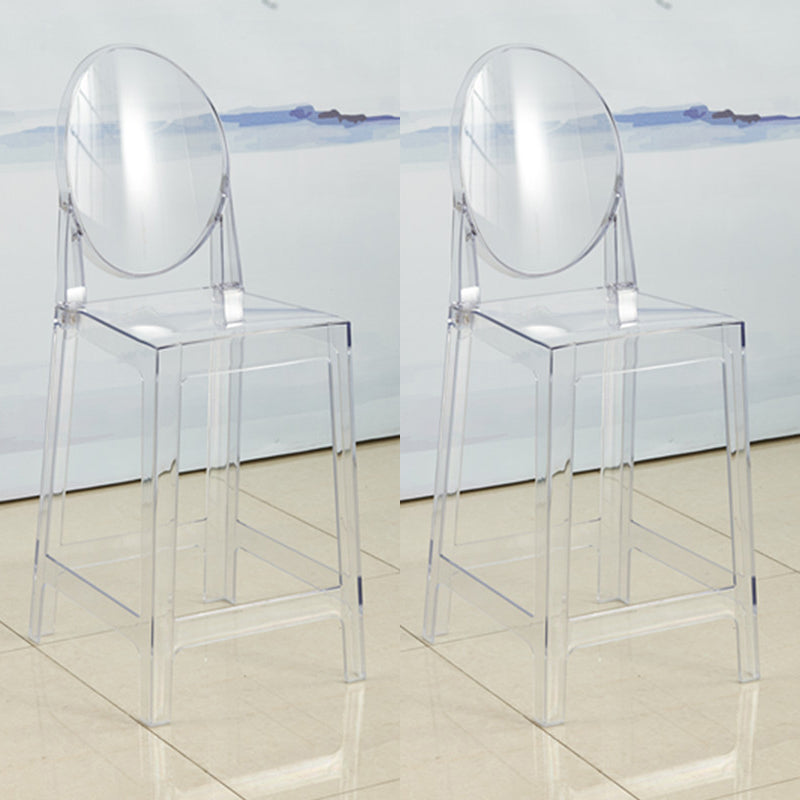 Scandinavian Design Plastic Counter Barstools Full Back Stools for Home