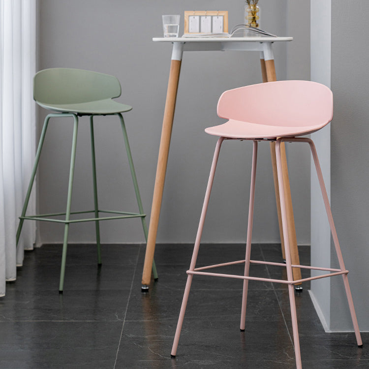Contemporary Design Plastic Counter Barstools Low Back Stools for Home