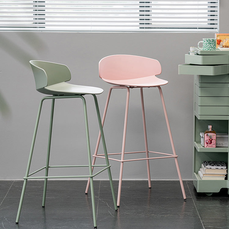 Contemporary Design Plastic Counter Barstools Low Back Stools for Home