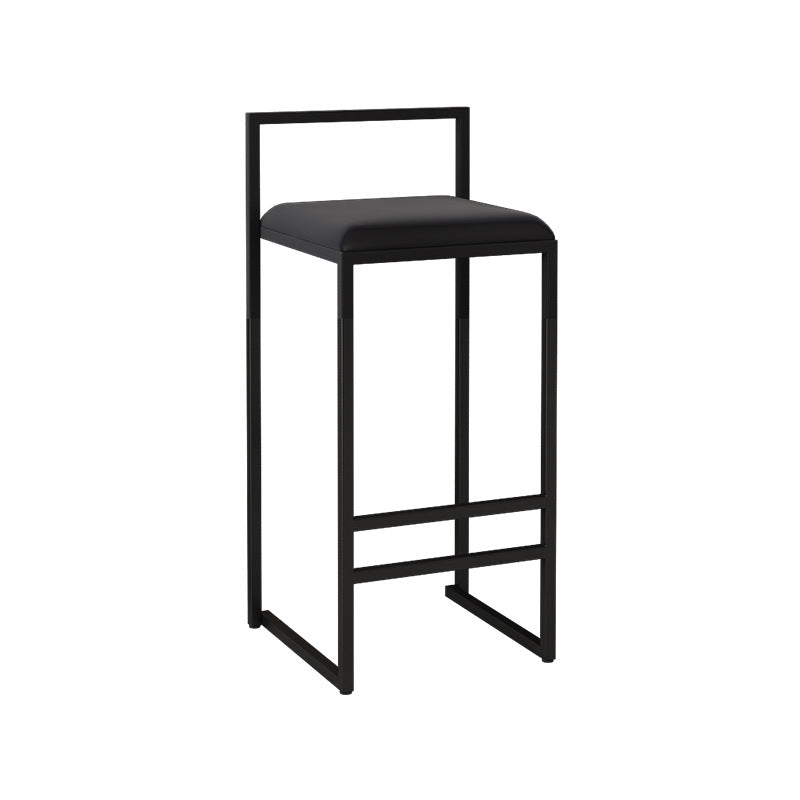 Contemporary Bar and Counter Stool Low Back Stool with Sled Base