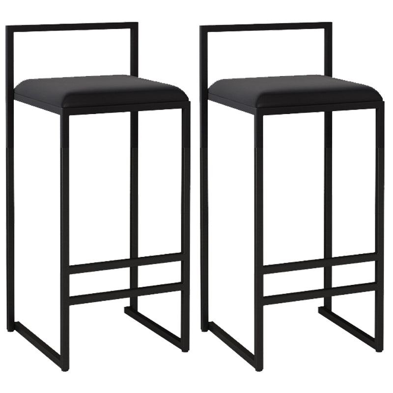 Contemporary Bar and Counter Stool Low Back Stool with Sled Base