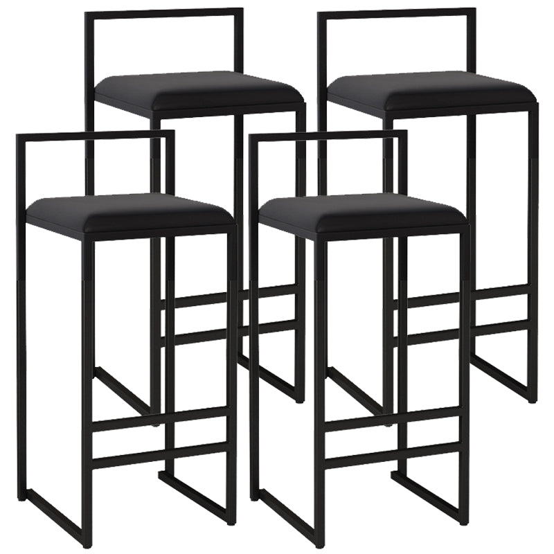 Contemporary Bar and Counter Stool Low Back Stool with Sled Base