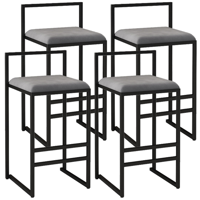 Contemporary Bar and Counter Stool Low Back Stool with Sled Base