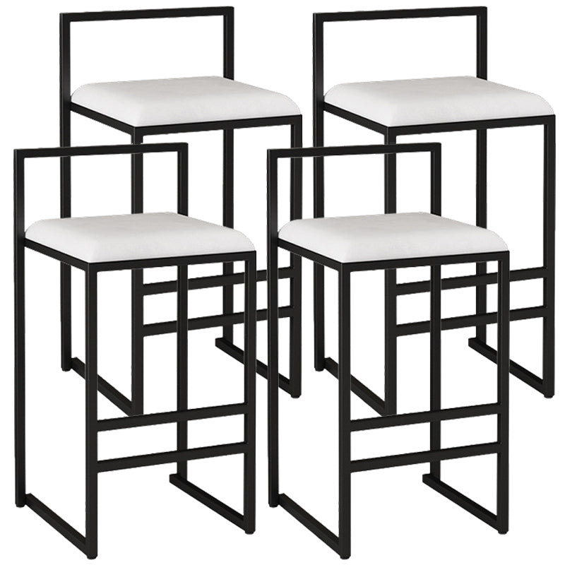 Contemporary Bar and Counter Stool Low Back Stool with Sled Base