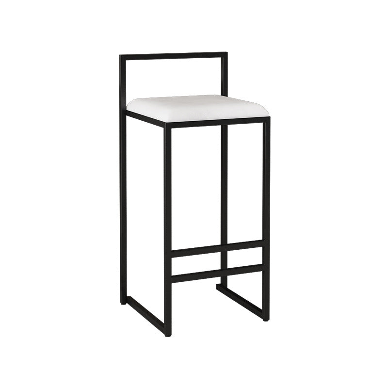 Contemporary Bar and Counter Stool Low Back Stool with Sled Base