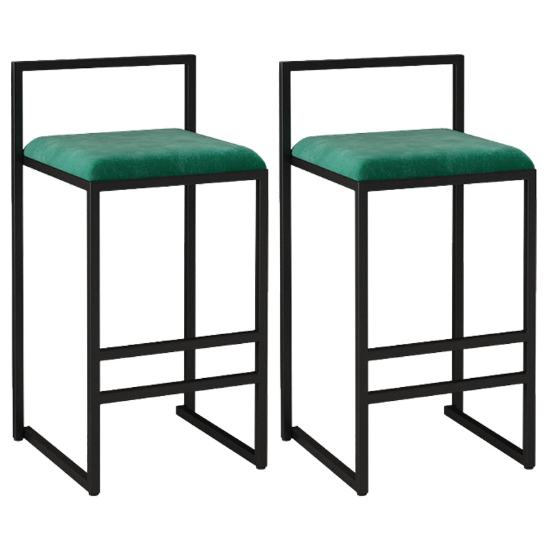 Contemporary Bar and Counter Stool Low Back Stool with Sled Base