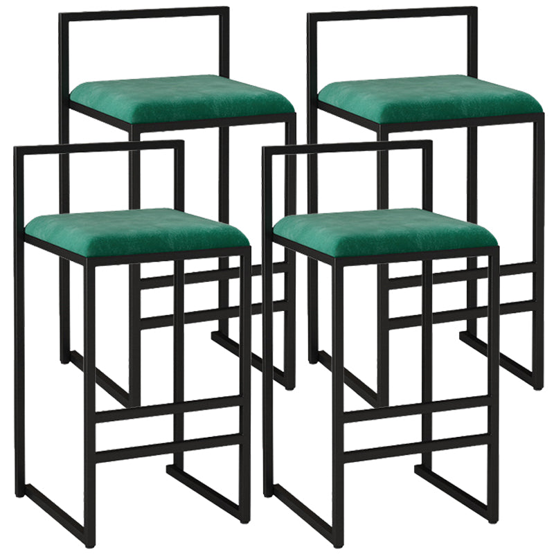 Contemporary Bar and Counter Stool Low Back Stool with Sled Base