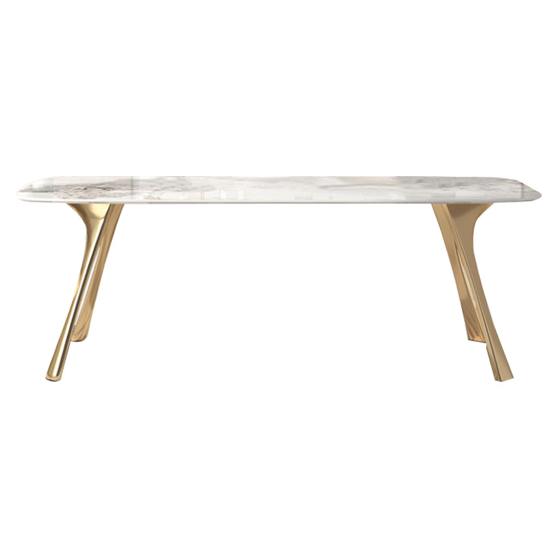 Luxury 1/2/5/7 Pieces Dining Set Sintered Stone Top Dining Table with Leather Chairs