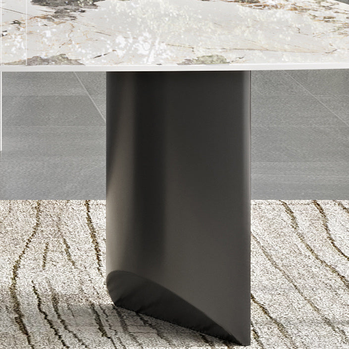 Designer Style 1/3/4/5/6 Pieces Dining Set Sintered Stone Dining Table with Leather Chairs