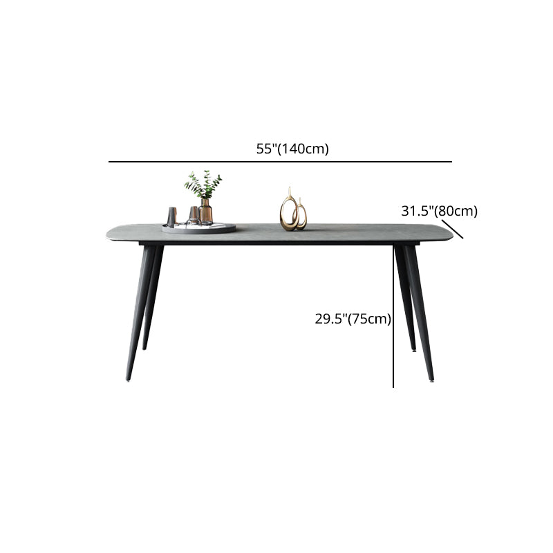 Modern 1/4/7 Pieces Dinette Set with Grey Sintered Stone Top Rectangle Dining Table Set