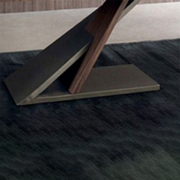 Industrial Pine Wood Table for Restaurant Rectangle Dining Table with Pedestal Base