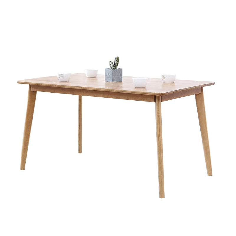 Modern Oak Wood Table for Restaurant Rectangle Dining Table with 4 Legs