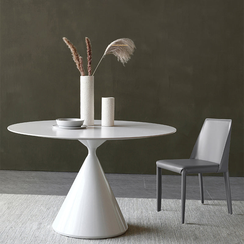 Metal Modern Round Dining Table Sintered Stone Table for Dining Room