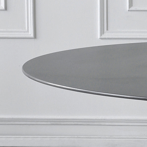 Metal Modern Round Dining Table Sintered Stone Table for Dining Room