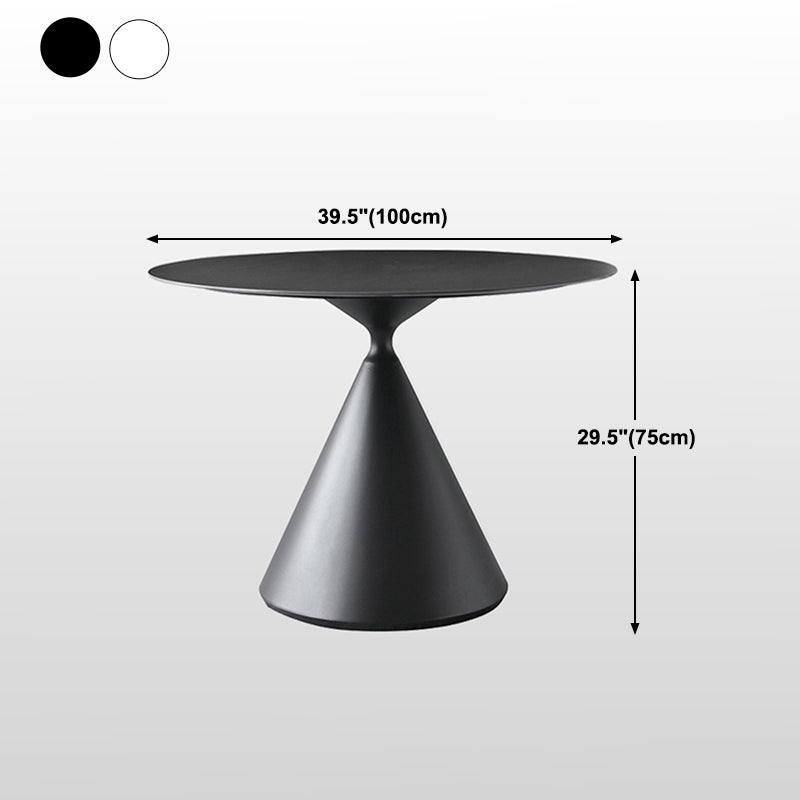 Metal Modern Round Dining Table Sintered Stone Table for Dining Room